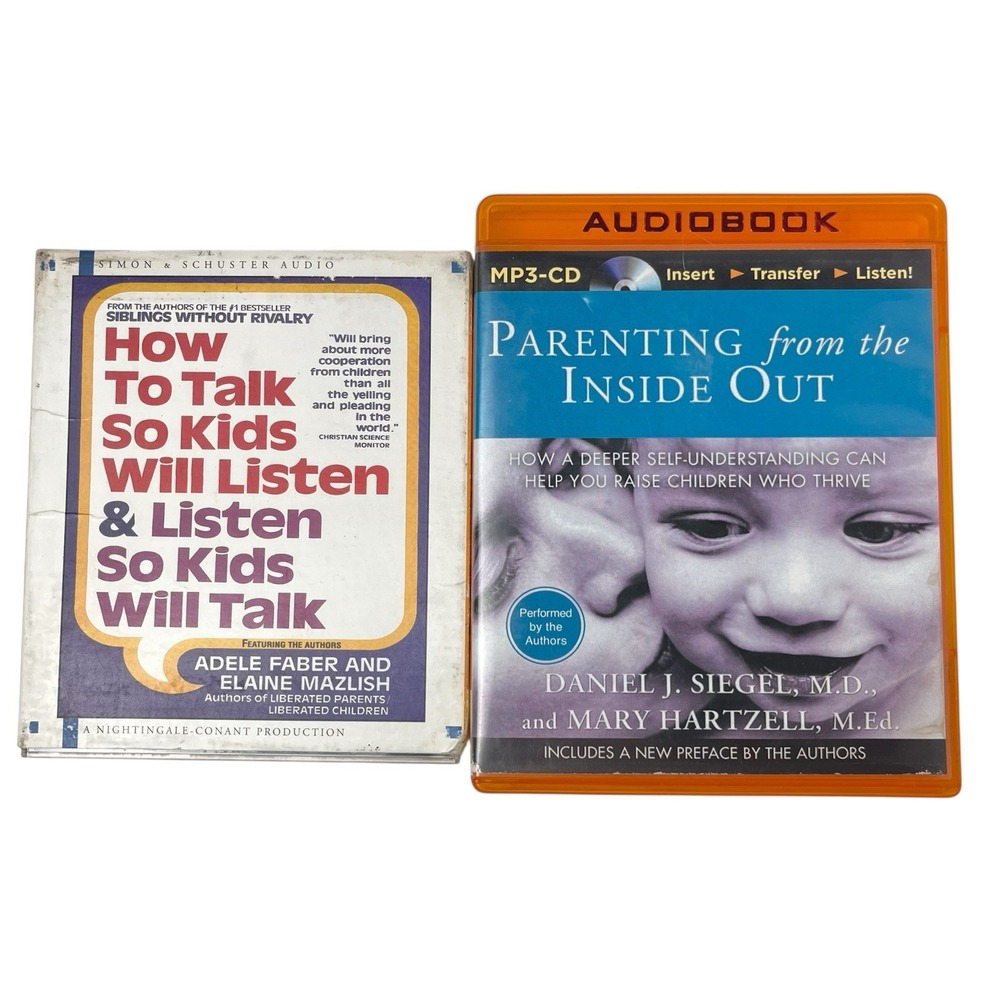 Parenting Raising Children Audiobook CD Lot - Adele Faber & Daniel Siegel 2 Disc